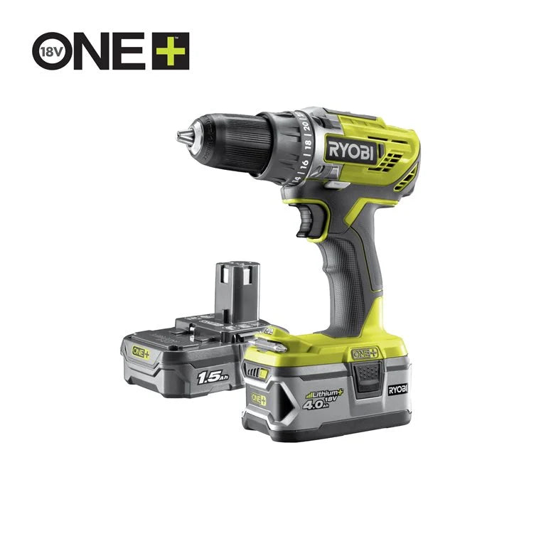 RYOBI - Perceuse visseuse sans fil 18V (4,0 Ah & 1,5 Ah)